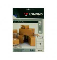 Адресные наклейки 8-дел A4, 50л (105*74,3) Lomond