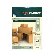 Адресные наклейки 65-дел A4, 50л (38,0*21,2) Lomond