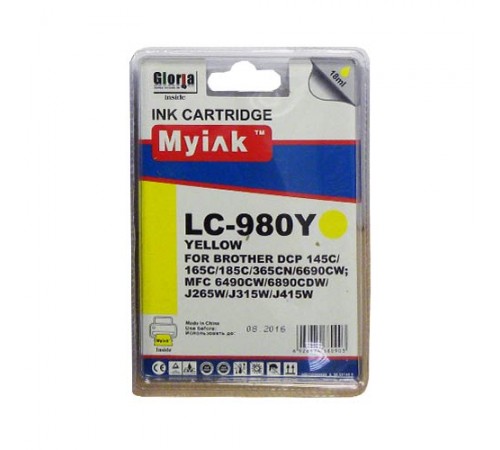 Картридж для Brother DCP-145C/6690CW/MFC-250C (LC980Y) жел (18ml, Dye) MyInk SAL