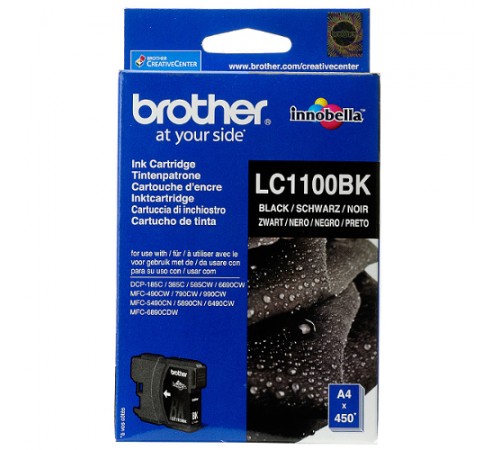Оригинальный картридж LC1100BK для BROTHER DCP-185C, 383C, 385C, 387C, DCP-395CN чёрный, струйный
