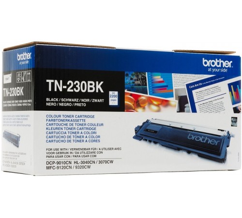 Оригинальный чёрный картридж Brother TN-230BK (TN230BK) для Brother DCP-9010CN, HL-3040CN, MFC-9120CN, HL-3070CW, MFC-9320CW на 2200 стр.