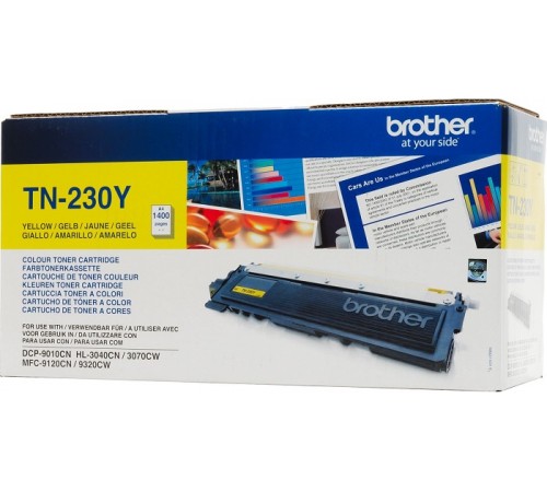 Оригинальный жёлтый картридж Brother TN-230Y (TN230Y) для Brother DCP-9010CN, HL-3040CN, MFC-9120CN, HL-3070CW, MFC-9320CW на 1400 стр.