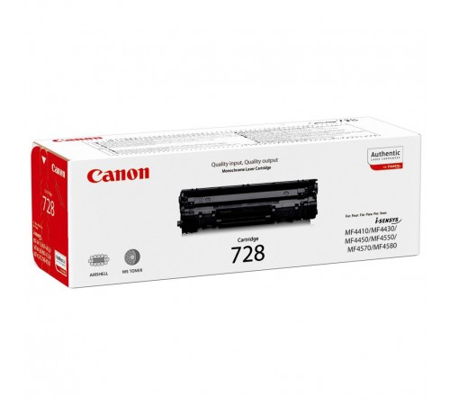 Картридж Cartridge 728 для Canon i-Sensis MF4410, MF4430, MF4450, MF4550, MF4570, MF4580 (чёрный, 2100 стр.)