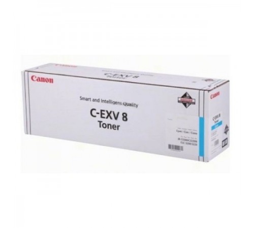 Картридж Canon C-EXV8C для Canon iR C2620, iR C3200, iR C3220, CLC 2620, CLC 3200, CLC 3220, оригинальный, голубой, 25000 стр.