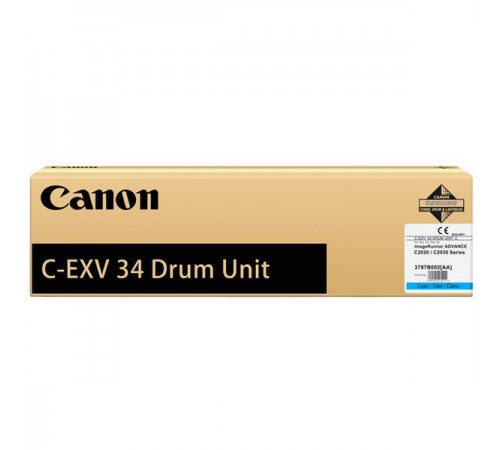 Драм-картридж Canon C-EXV34 C для Canon IR ADV C2020L, C2020i, C2025i, C2030L, C2030i, C2220i, C2220L, C2225i, C2230i, оригинальный (голубой, 36000 стр)