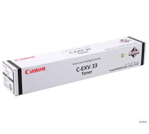 Картридж Canon C-EXV33 для Canon iR2520, iR2520i, iR2525, iR2525i, iR2530, iR2530i, оригинальный (черный, 14600 стр.)