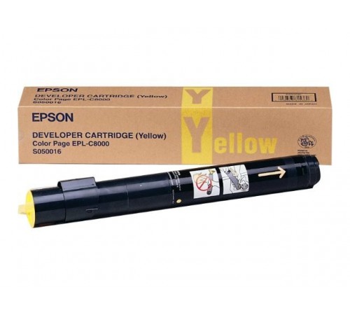 Картридж Epson S050016 для Epson EPL-C8000, C8200, оригинальный, (жёлтый, 6000 стр.)