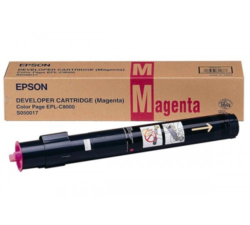 Картридж Epson S050017 для Epson EPL-C8000, C8200, оригинальный, (пурпурный, 6000 стр.)
