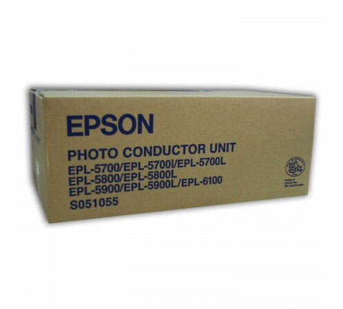 Драм-картридж Epson S051055 для Epson EPL 5700, 5800, 5900, 6100, оригинальный, (черный, 20000 стр.)