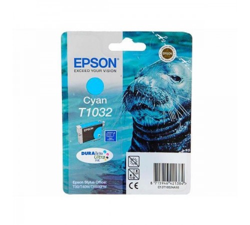 Картридж Epson T10324A для Epson Office T30, T40W, TX600FW, оригинальный, увеличенный (голубой, 980-1015 стр.)