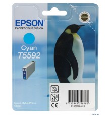 Оригинальный картридж T559240 для Epson RX 700 голубой, струйный