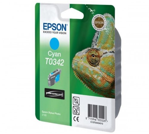 Оригинальный картридж T034240 для EPSON SP 2100 голубой, струйный