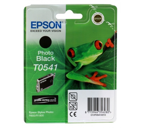 Оригинальный картридж T054140 для EPSON SP R800, R1800 чёрный, струйный