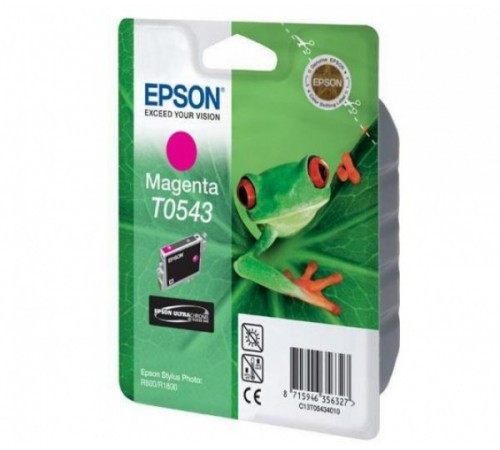 Оригинальный картридж T054340 для EPSON SP R800, R1800 пурпурный, струйный