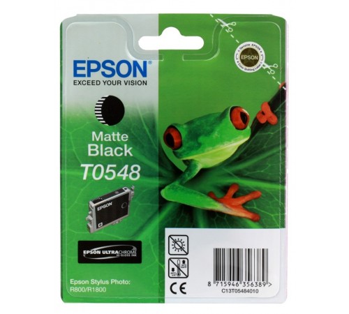 Оригинальный картридж T054840 для EPSON SP R800, R1800 матовый чёрный, струйный