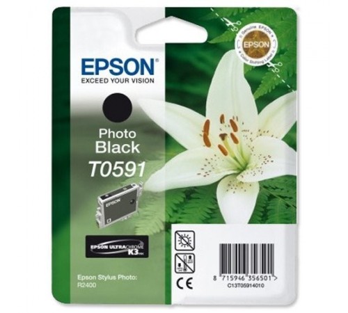 Оригинальный картридж T059140 для EPSON SP R2400 чёрный, струйный