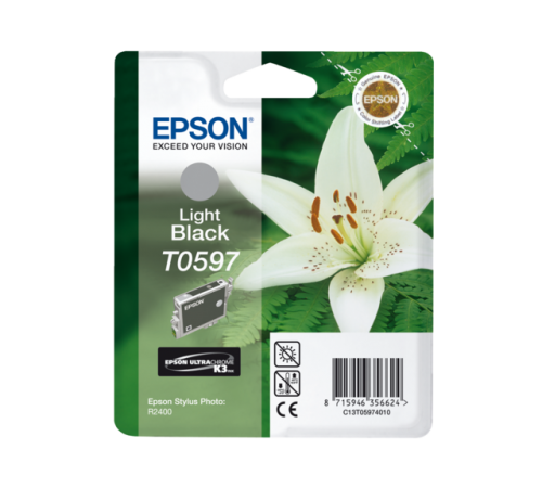 Оригинальный картридж T059740 для EPSON SP R2400 серый, струйный