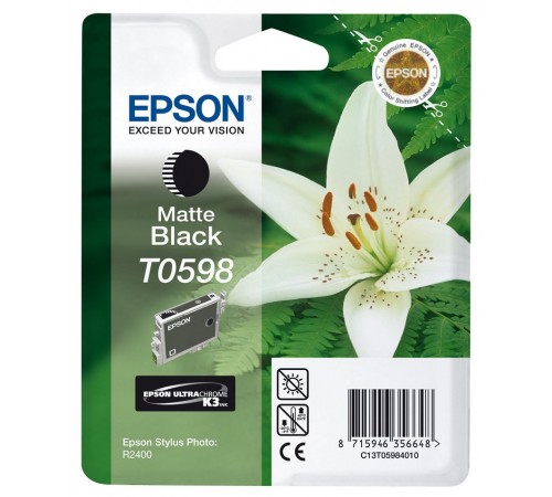 Оригинальный картридж T059840 для EPSON SP R2400 матовый черный, струйный