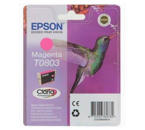 Оригинальный картридж T08034010 для EPSON Stylus Photo P50, PX660 пурпурный, струйный