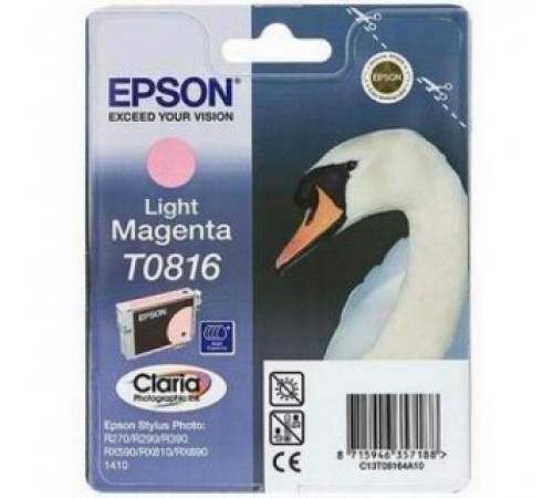 Оригинальный картридж T08164A для EPSON ST R270, R290, RX590 светло-пурпурный, увеличенный, струйный