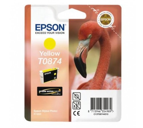 Оригинальный картридж T08744010 для EPSON ST R1900 жёлтый, струйный