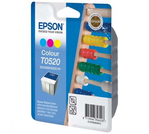 Оригинальный картридж T052040 для EPSON ST 440, 640, 740, 1520, 1160 цветной, струйный