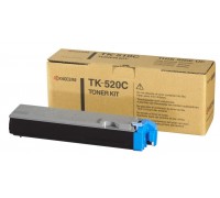 Заправка картриджа TK-520C Cyan для цветных лазерных принтеров и МФУ Kyocera FS-C5015N на 4000 стр. с заменой чипа
