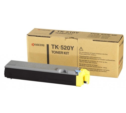 Заправка картриджа TK-520Y Yellow для цветных лазерных принтеров и МФУ Kyocera FS-C5015N на 4000 стр. с заменой чипа