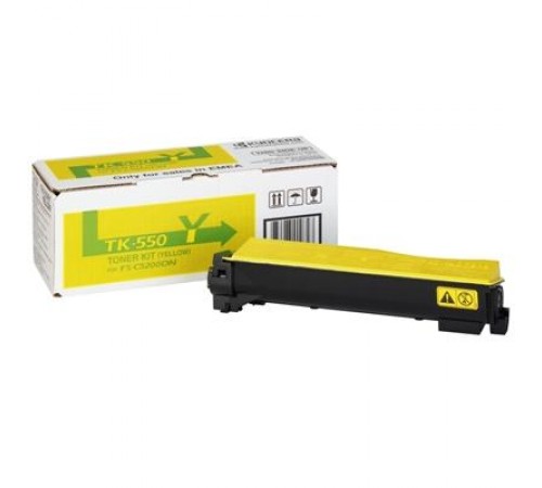 Заправка картриджа TK-550Y Yellow для цветных лазерных принтеров и МФУ Kyocera FS-C5200DN на 6000 стр. с заменой чипа