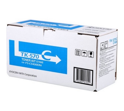 Заправка картриджа TK-570C Cyan для цветных лазерных принтеров и МФУ Kyocera FS-C5400DN на 12000 стр. с заменой чипа