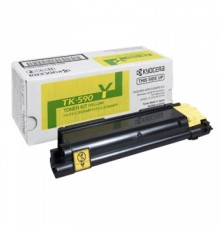 Заправка картриджа TK-590Y Yellow для цветных лазерных принтеров и МФУ Kyocera FS-C2026MFP, FS-C2126MFP, FS-C2526MFP, FS-C2626MFP, FS-C5250DN на 5000 стр. с заменой чипа