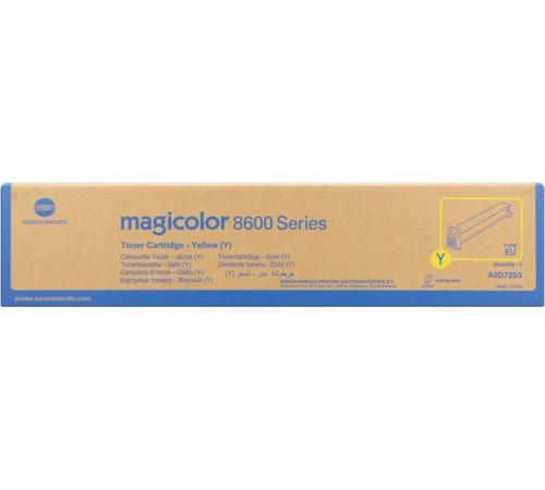 Оригинальный жёлтый картридж Konica Minolta A0D7253 для Konica Minolta Magicolor 8650 на 20000 стр.