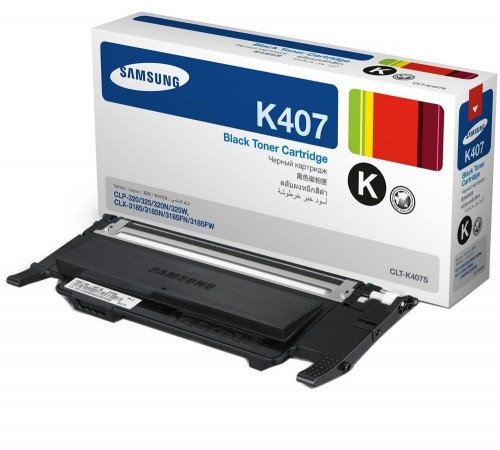 Заправка картриджа CLT-K407S для Samsung CLP-320, CLP-325, SLX-3185, SLX-3180 на 1500 стр. с заменой чипа