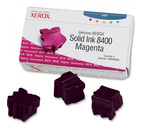 Твердые чернила Xerox 108R00606 для Xerox Phaser 8400, оригинальные (пурпурные, 3 шт, 3400 стр)