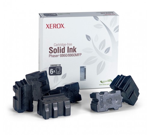 Твёрдые чернила Xerox 108R00820 для Xerox Phaser 8860, оригинальные (чёрные, 6 шт, 14000 стр)