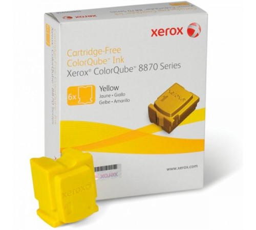 Твердые чернила Xerox 108R00960 для Xerox ColorQube 8870, оригинальные (желтые, 6 шт, 17300 стр)