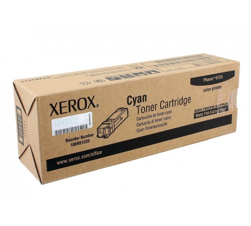 Оригинальный голубой картридж Xerox 106R01335 для Xerox Phaser 6125 на 1000 стр.