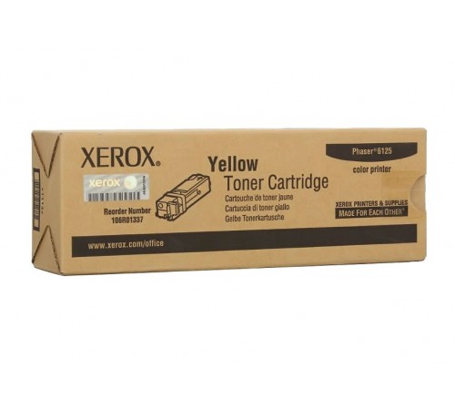 Заправка картриджа 106R01337 для Xerox Phaser 6125, жёлтый, на 1000 стр.