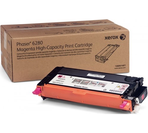 Оригинальный пурпурный картридж Xerox 106R01401 для Xerox Phaser 6280 на 5900 стр.