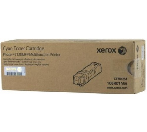 Оригинальный голубой картридж Xerox 106R01456 для Xerox Phaser 6128MFP на 2500 стр.