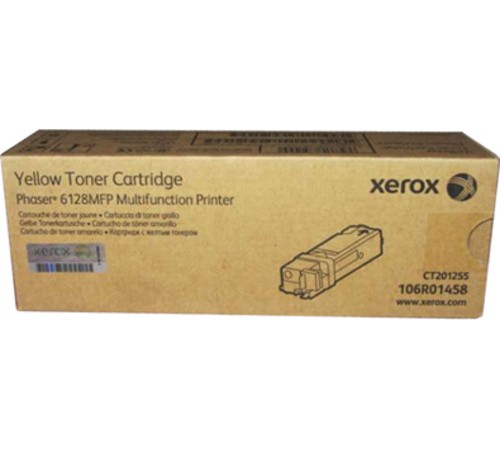 Оригинальный желтый картридж Xerox 106R01458 для Xerox Phaser 6128MFP на 2500 стр.