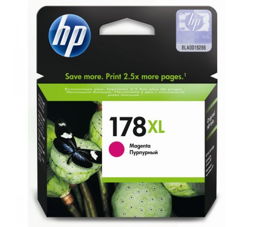 Оригинальный картридж CB324HE №178XL для принтеров HP Photosmart C5383/C6383/D5463, пурпурный, струйный, 750 стр