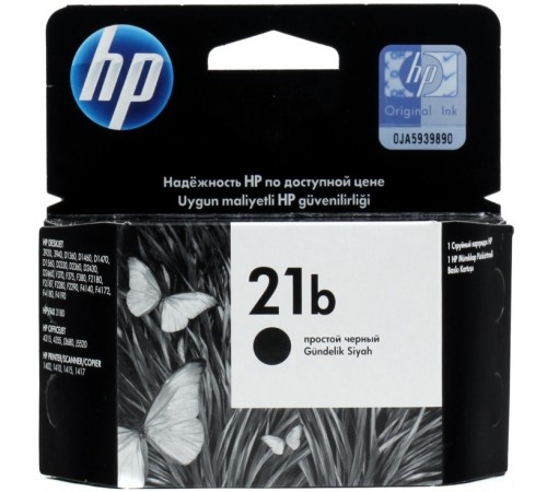 Оригинальный картридж CC636HE №121b для принтеров HP Deskjet F2483/F4283/D2563, чёрный, струйный, 200 стр