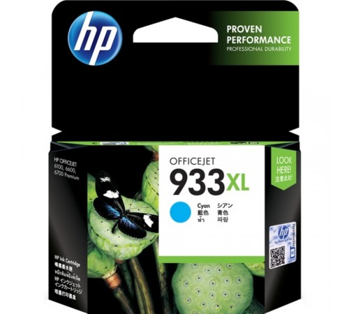 Оригинальный картридж CN054AE №933XL для принтеров HP Officejet 6100/6700/7110, голубой, струйный, 825 стр