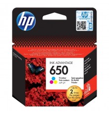 Оригинальный картридж CZ102AE №650 для принтеров HP Deskjet Ink Advantage 2515/3545/4515, цветной, струйный, 200 стр