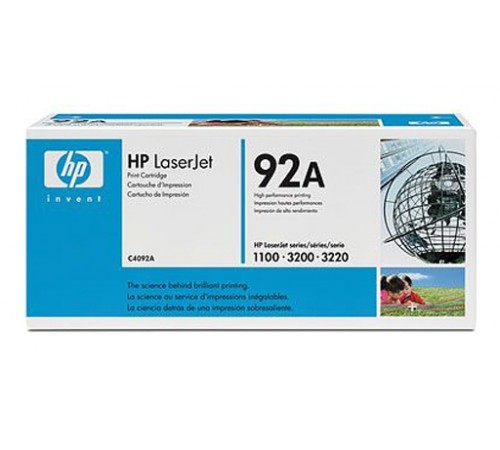 Картридж C4092A №92A для HP LJ 1100, 1100A, 3200 (черный, 2500 стр.)