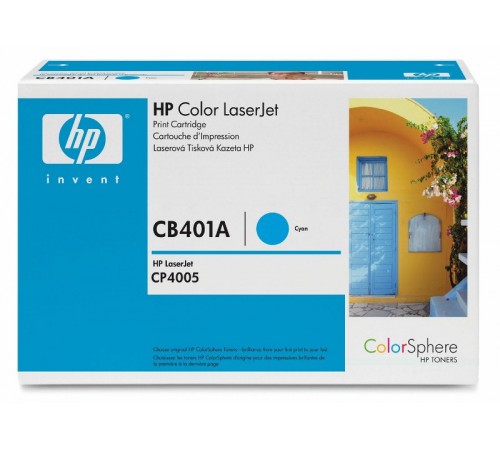 Оригинальный картридж HP CB401A для HP Сolor LJ CP4005, голубой, 7500 стр.