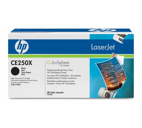 Заправка картриджа HP CE250X для HP CLJ CP3525, CM 3530