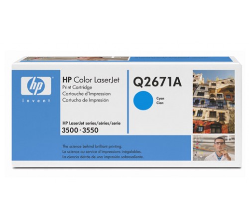 Оригинальный картридж Q2671A для HP CLJ 3500 (голубой, 4000 стр.)