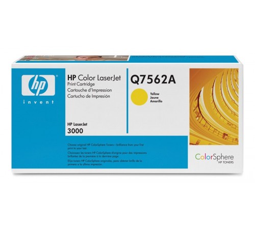 Оригинальный картридж Q7562A для HP CLJ 2700, 3000 (желтый, 3500 стр.)